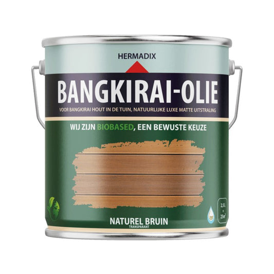 Hermadix Bangkirai tuinhoutolie Biobased Naturel Bruin
