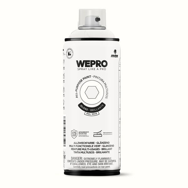 MTN WEPRO All-Purpose Spuitbus 400ml Hoogglans - RAL 9010