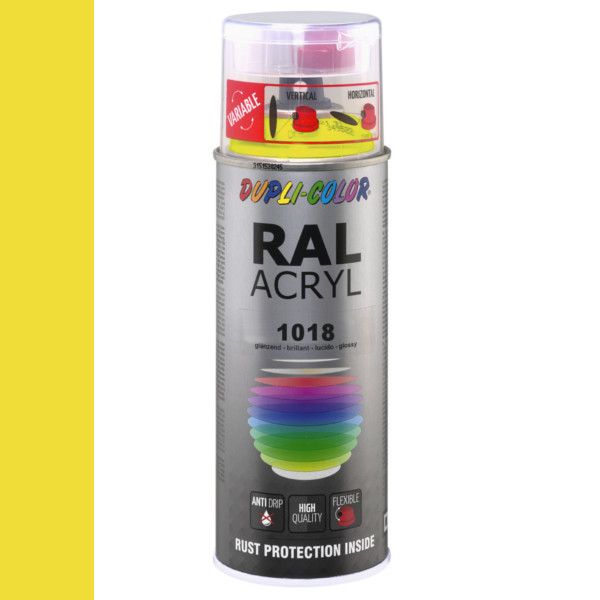 Dupli-Color spuitbus Acryl 400ml Hoogglans RAL 1018