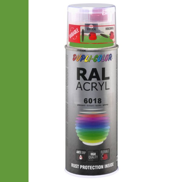 Dupli-Color spuitbus Acryl 400ml Hoogglans RAL 6018