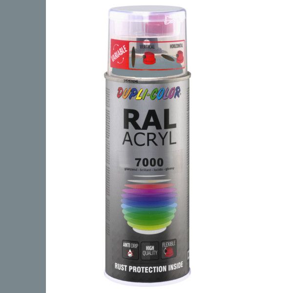 Dupli-Color Acryl 400ml Hoogglans RAL 7000