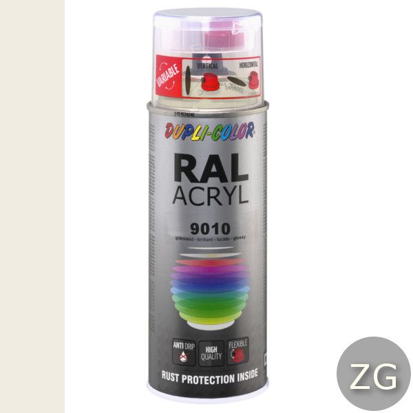 Dupli-Color spuitbus Acryl 400ml Zijdeglans RAL 9010