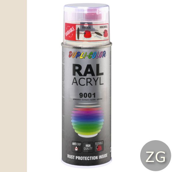 Dupli-Color spuitbus Acryl 400ml Zijdeglans RAL 9001