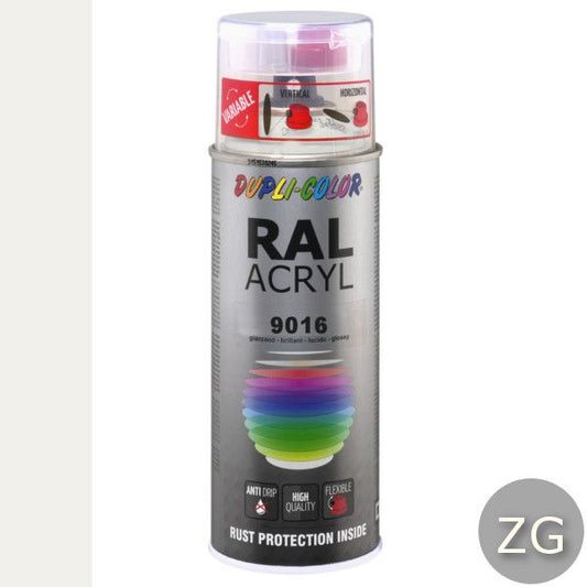 Dupli-Color spuitbus Acryl 400ml Zijdeglans RAL 9016