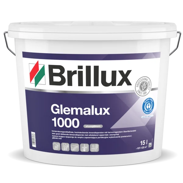 Brillux Glemalux 1000 – Stompmatte Muurverf voor Binnen
