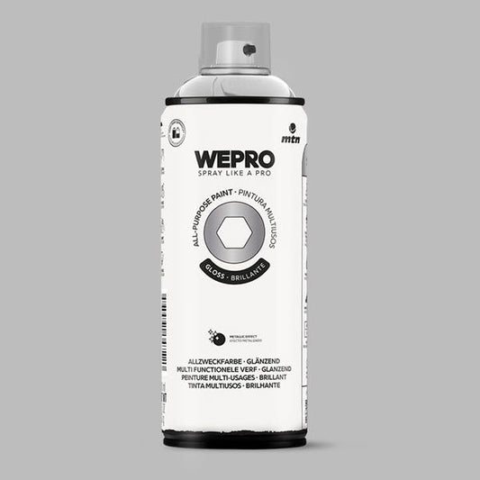 MTN WEPRO All-Purpose Spuitbus 400ml Hoogglans - SILVER