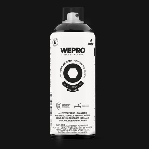 MTN WEPRO All-Purpose Spuitbus 400ml Hoogglans - RAL 9005