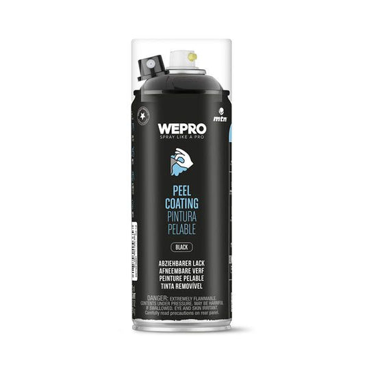 MTN WEPRO Peel Coating Spuitbus 400ml - ZWART