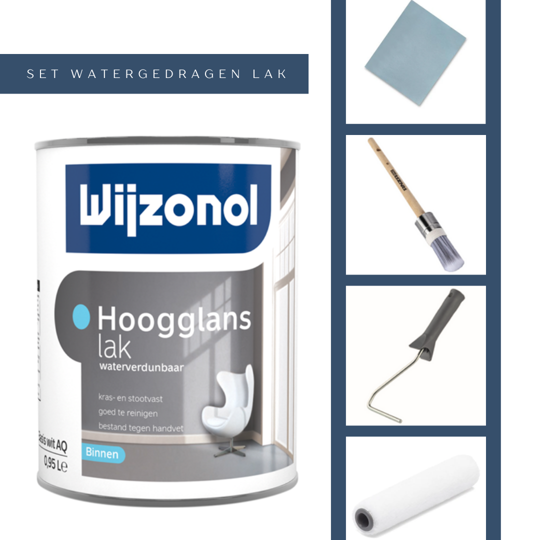 Wijzonol watergedragen hoogglans lak set
