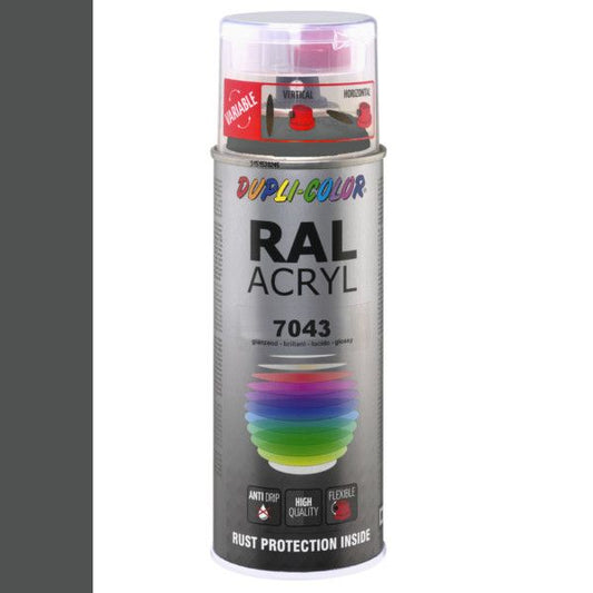 Dupli-Color Acryl 400ml Hoogglans RAL 7043