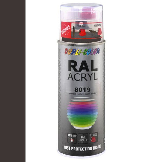 Dupli-Color Acryl 400ml Hoogglans RAL 8019