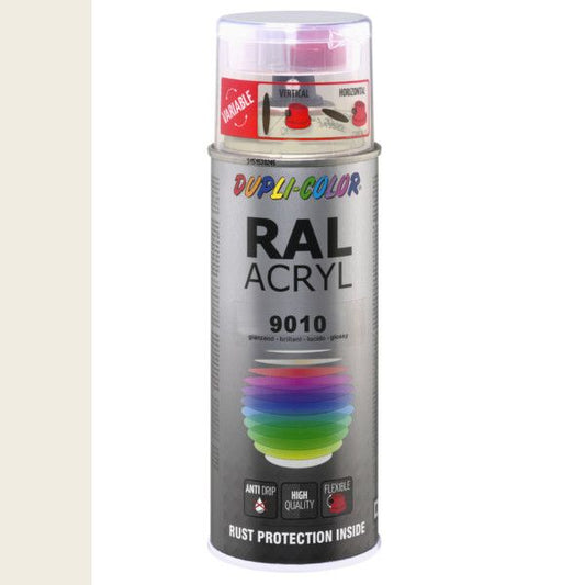 Dupli-Color Acryl 400ml Hoogglans RAL 9010